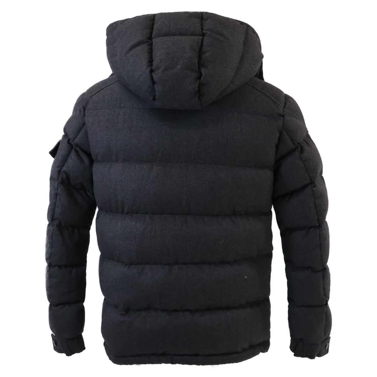 MONCLER MONTGENEVRE Hooded Down Jacket Gray Size 1