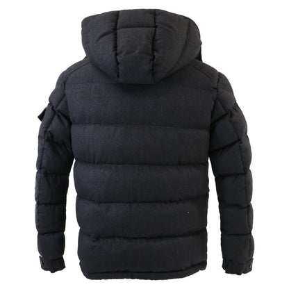 MONCLER MONTGENEVRE Hooded Down Jacket Gray Size 1