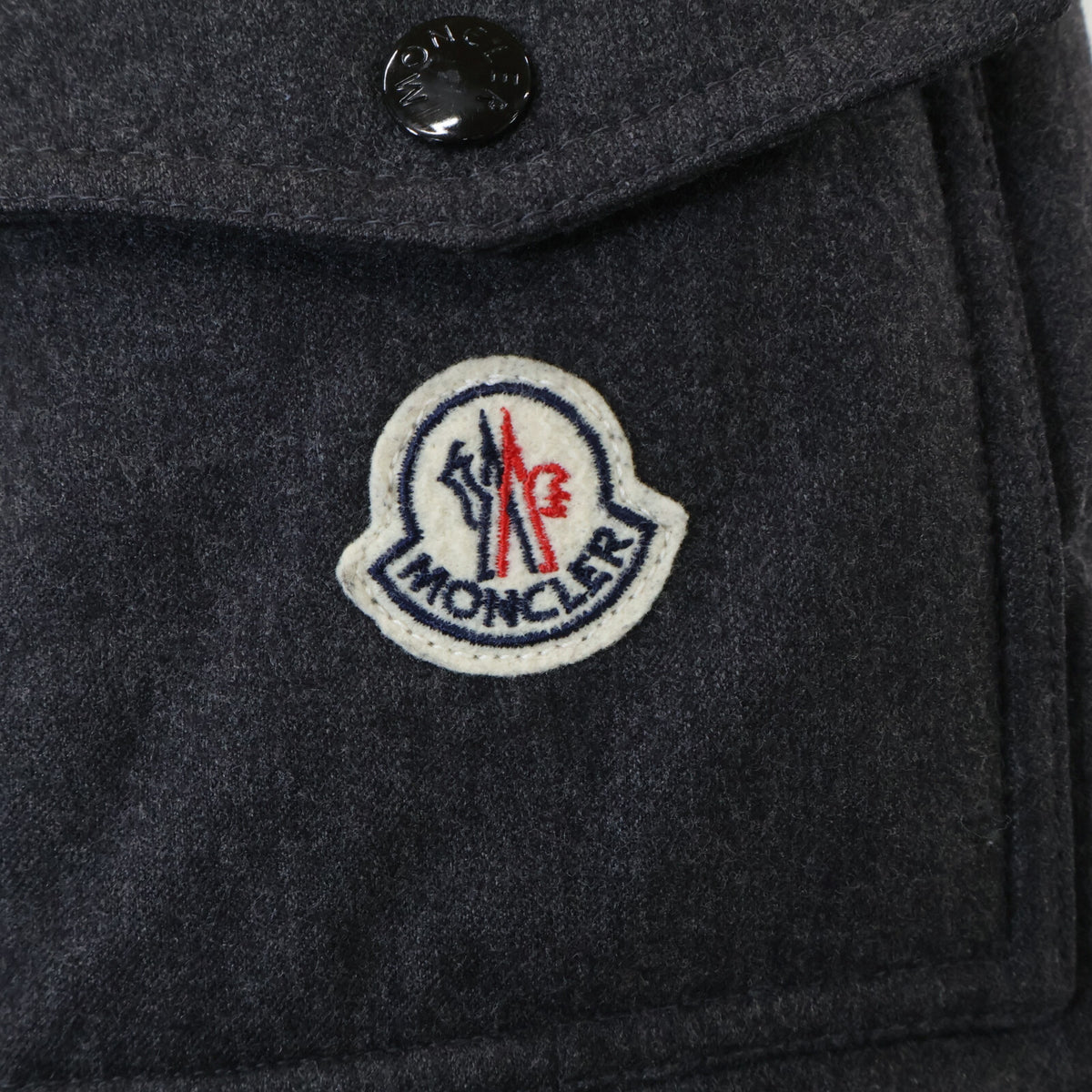 MONCLER MONTGENEVRE Hooded Down Jacket Gray Size 1