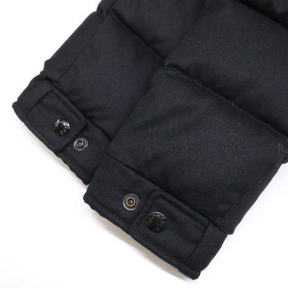 MONCLER MONTGENEVRE Wool Hooded Down Jacket Black Size 0