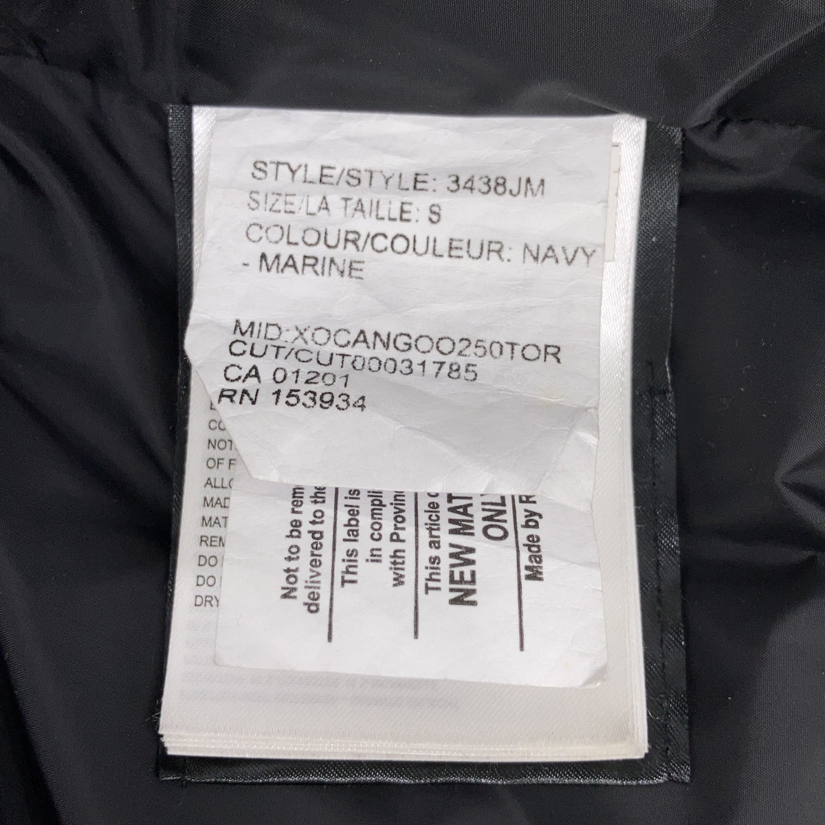 CANADA GOOSE Jasper Down Jacket Navy Size S