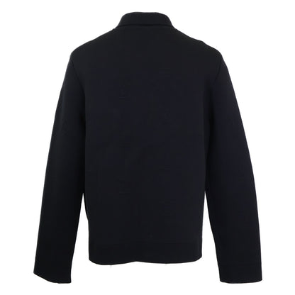 LOUIS VUITTON 25' Embossed LV Logo Zip Jacket Black Size XL
