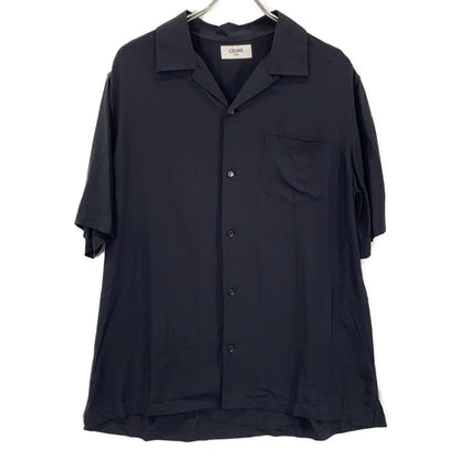 CELINE Back Logo Short Sleeve T-Shirt Black Size 39