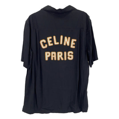 CELINE Back Logo Short Sleeve T-Shirt Black Size 39