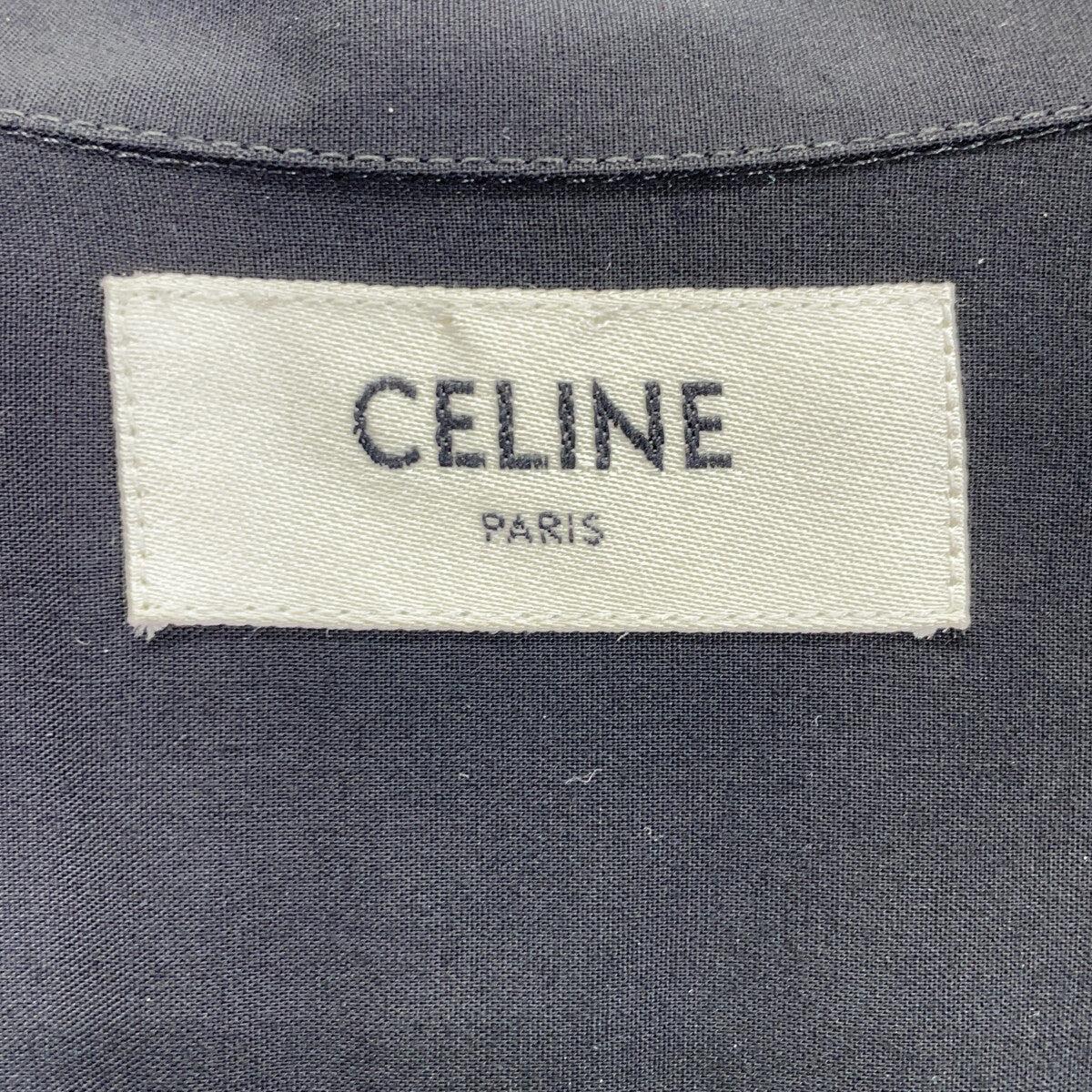 CELINE Back Logo Short Sleeve T-Shirt Black Size 39