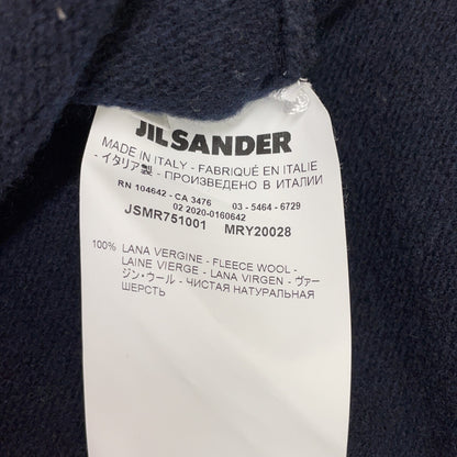 JILSANDER 20AW Wool Side Slit Oversized Knit Navy Size 29