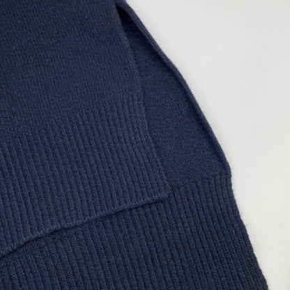 JILSANDER 20AW Wool Side Slit Oversized Knit Navy Size 29