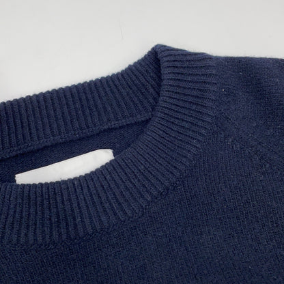 JILSANDER 20AW Wool Side Slit Oversized Knit Navy Size 29