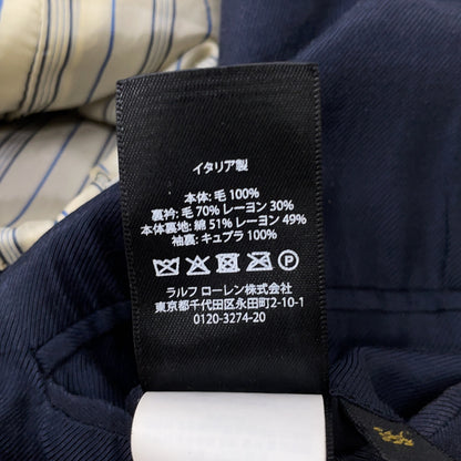 RRL Italian Wool 3-Button Stripe Blazer Navy Size 36S