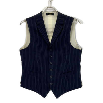 RRL Italian Wool Stripe Vest Navy Size 36S