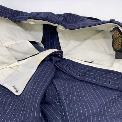 RRL Italian Navy Wool Striped Tapered Slacks Size 28