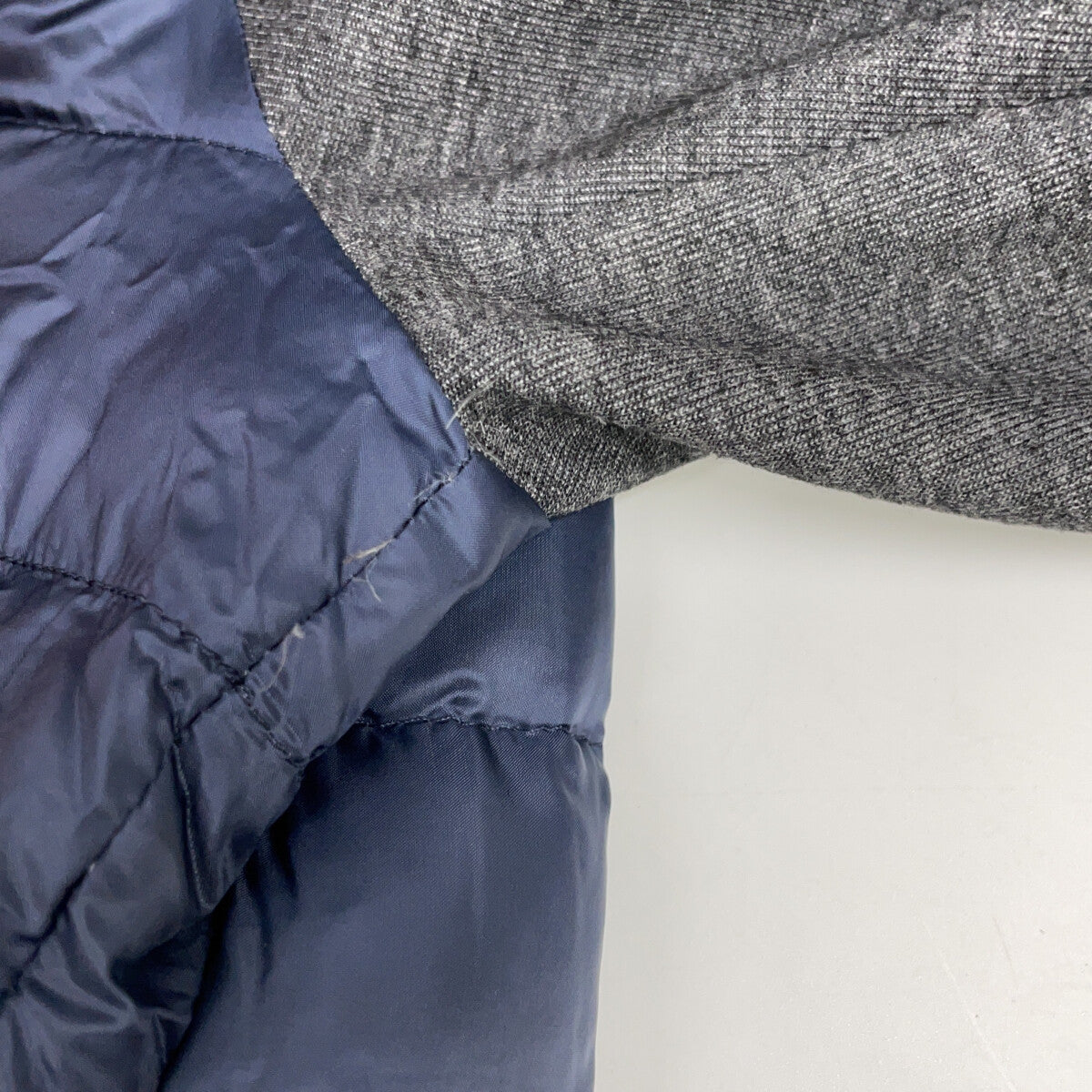HERNO Navy Charcoal Hybrid Down Jacket Size 46