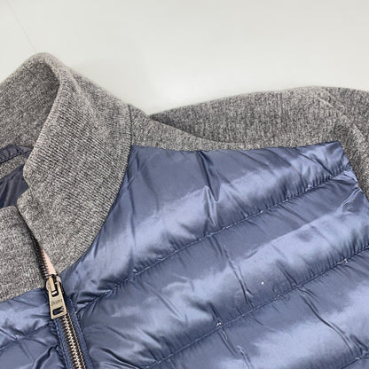 HERNO Navy Charcoal Hybrid Down Jacket Size 46