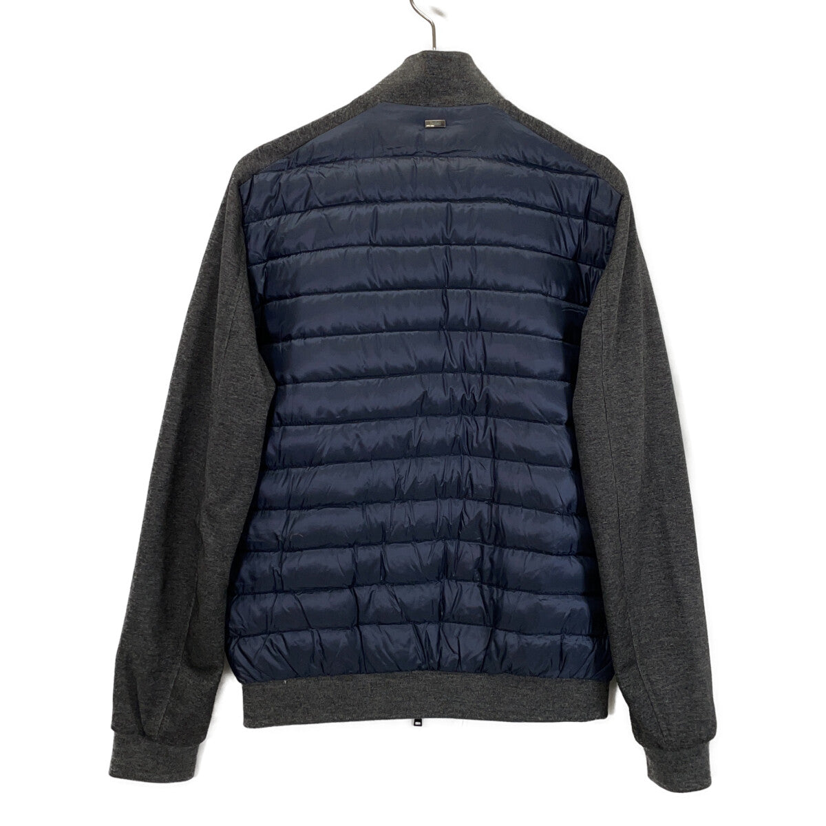 HERNO Navy Charcoal Hybrid Down Jacket Size 46
