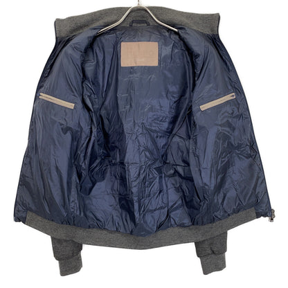 HERNO Navy Charcoal Hybrid Down Jacket Size 46