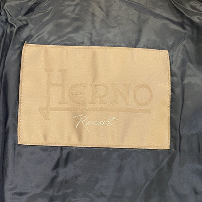 HERNO Navy Charcoal Hybrid Down Jacket Size 46
