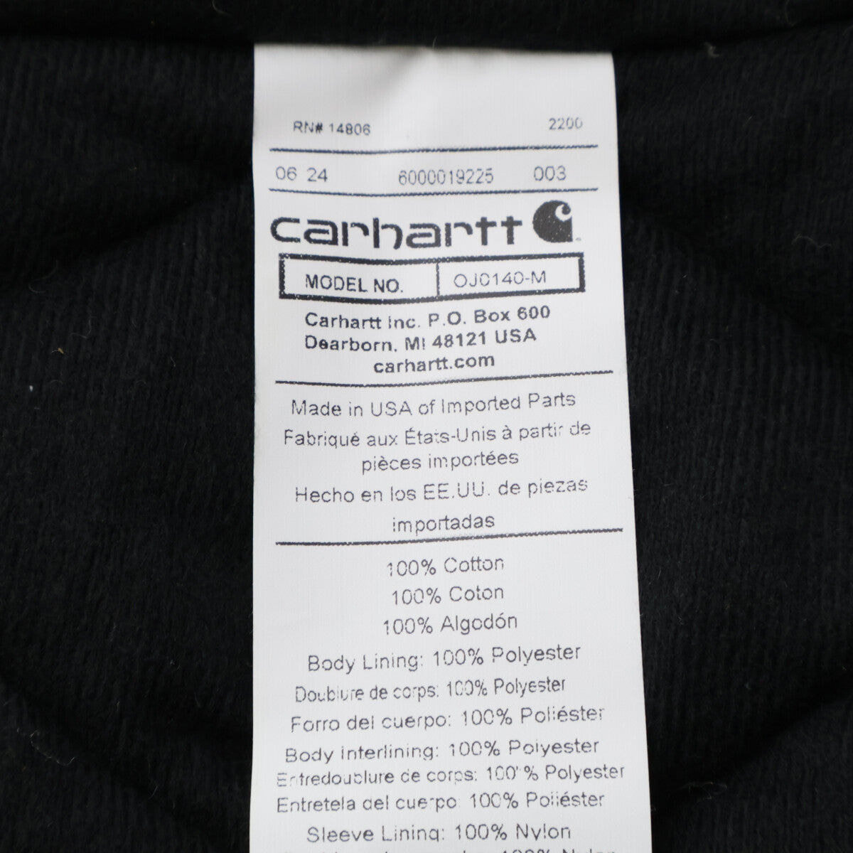 carhartt Brown Cotton DUCK ACTIVE JACKET Size XXL