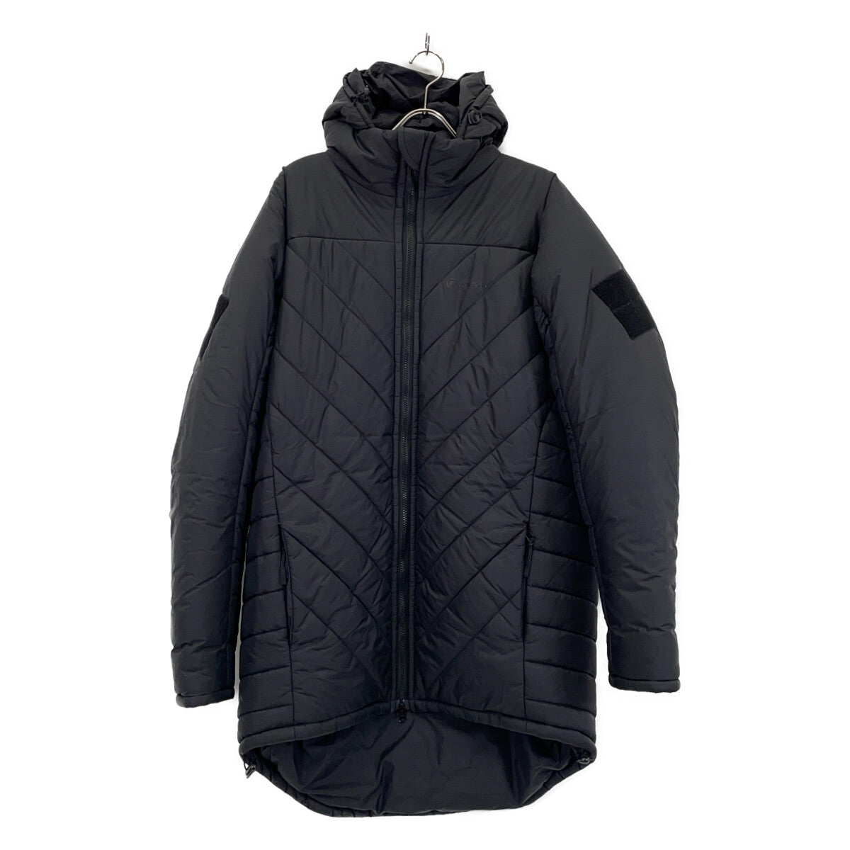 SnugPak Black Nylon Padded Long Jacket Size M