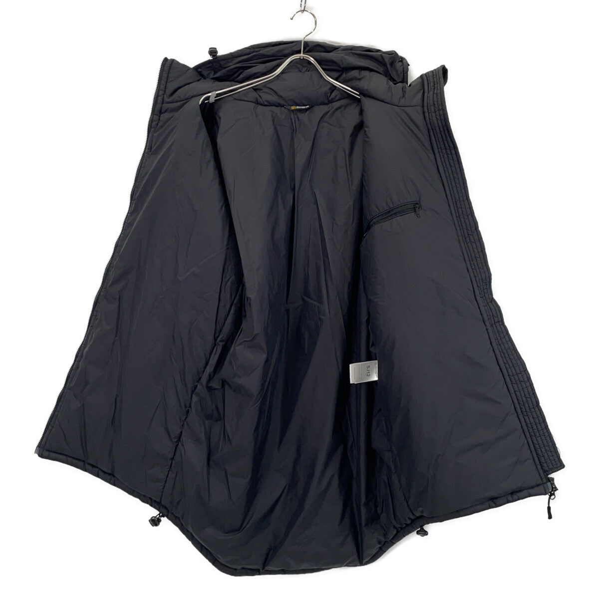 SnugPak Black Nylon Padded Long Jacket Size M