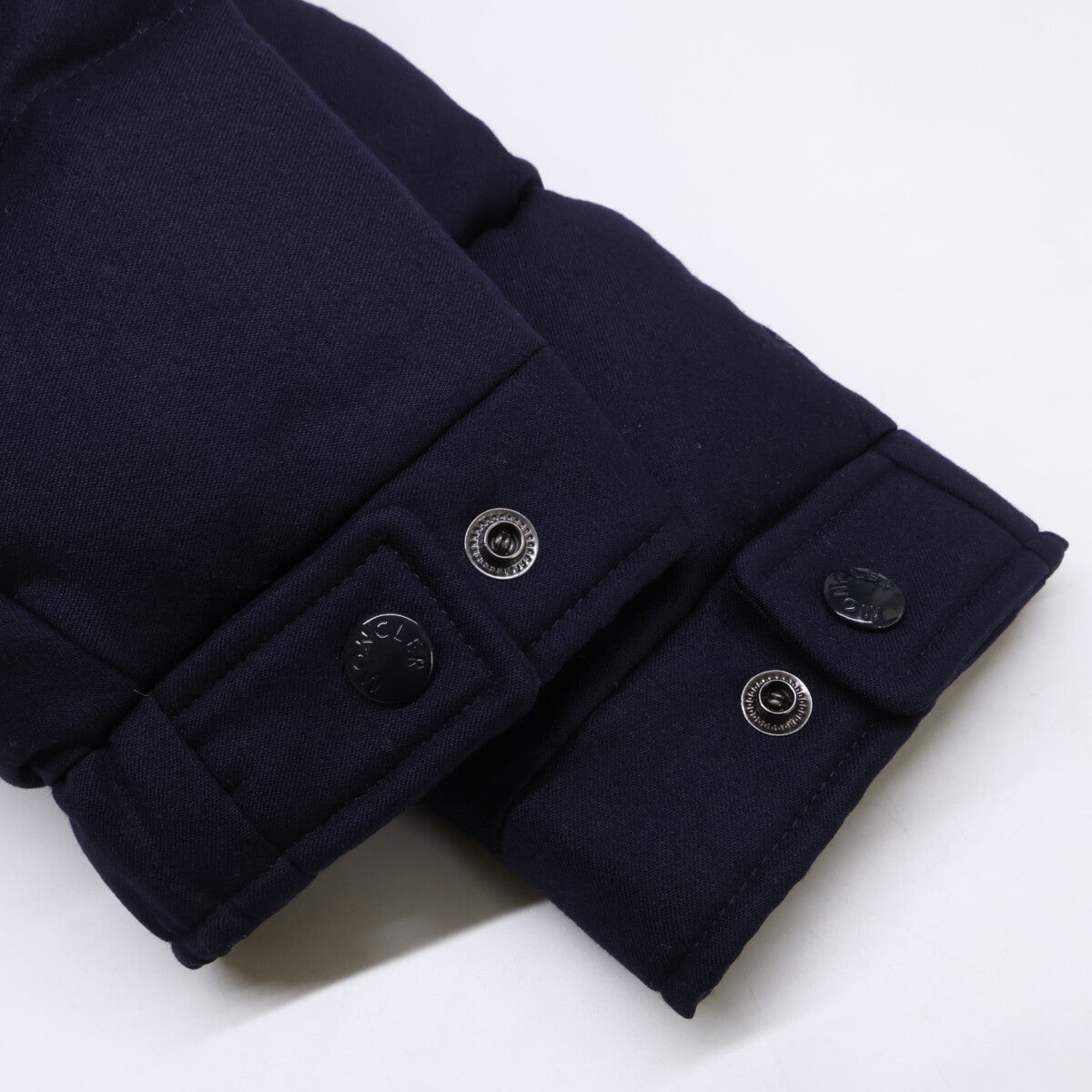 MONCLER MONTGENEVRE Wool Hooded Down Jacket Navy Blue Size 2