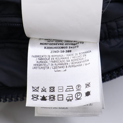 MONCLER MONTGENEVRE Wool Hooded Down Jacket Navy Blue Size 2