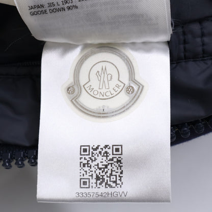 MONCLER MONTGENEVRE Wool Hooded Down Jacket Navy Blue Size 2