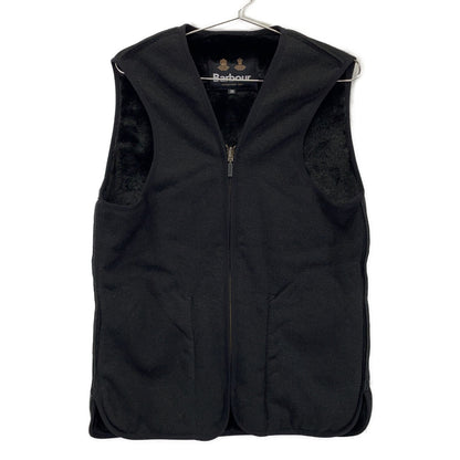 Barbour Black Front Zip Fur Liner Slim Fit Vest Size 36