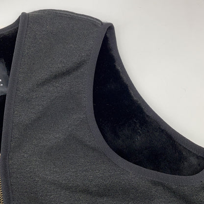 Barbour Black Front Zip Fur Liner Slim Fit Vest Size 36