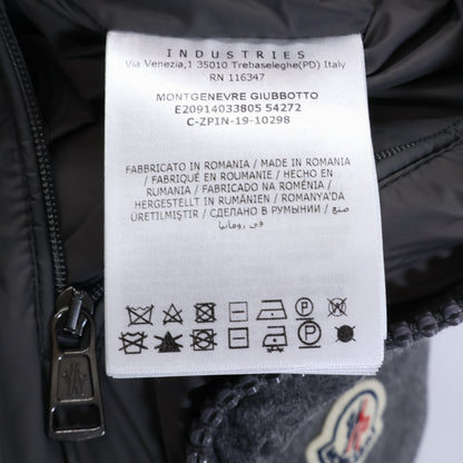 MONCLER MONTGENEVRE Wool Hooded Down Jacket Gray Size 4