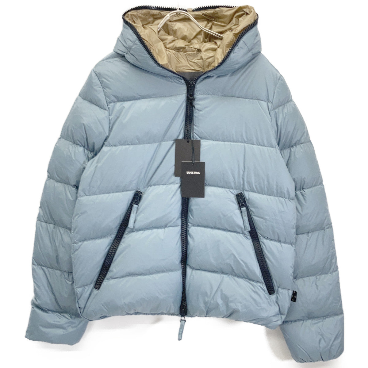 DUVETICA DYONS W-ZIP Hooded Down Jacket Light Blue Size 50
