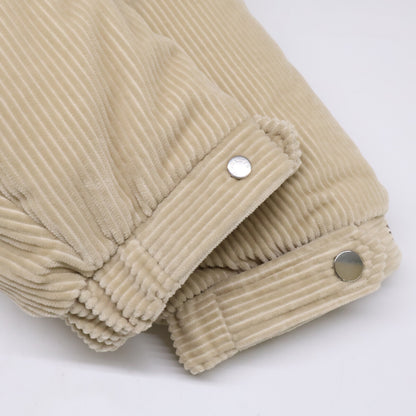 MONCLER 23SS BESBRE Corduroy Padded Down Jacket Beige Size 4