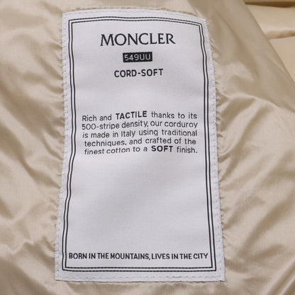 MONCLER 23SS BESBRE Corduroy Padded Down Jacket Beige Size 4