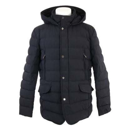 MOORER CRAIG-KN Hooded Down Jacket Navy Size 54