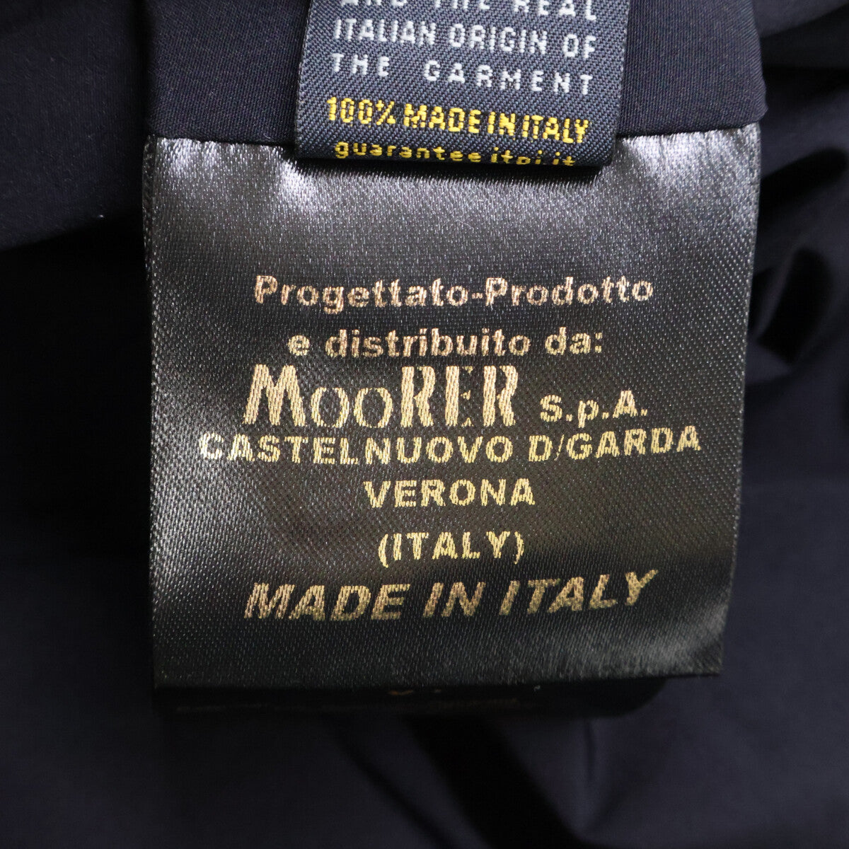 MOORER CRAIG-KN Hooded Down Jacket Navy Size 54