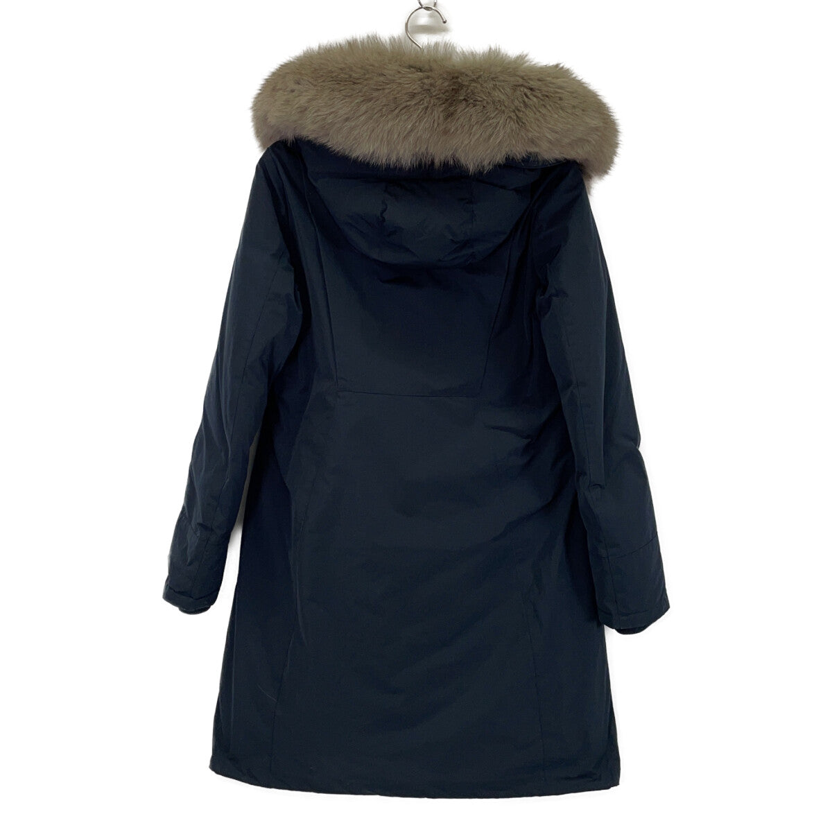WOOLRICH IENA BOW BRIDGE Fox Fur Hooded Coat Navy Size XS