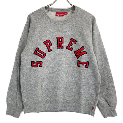 Supreme Arc Logo Crewneck Sweatshirt Gray Cotton Size M