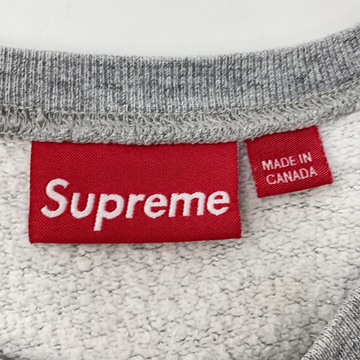 Supreme Arc Logo Crewneck Sweatshirt Gray Cotton Size M