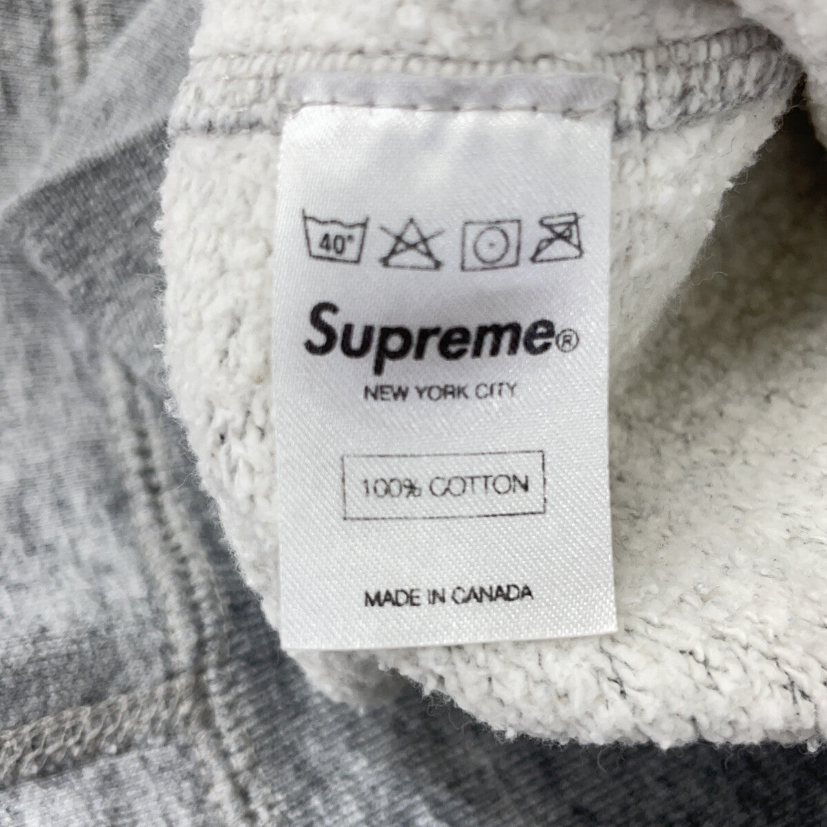 Supreme Arc Logo Crewneck Sweatshirt Gray Cotton Size M