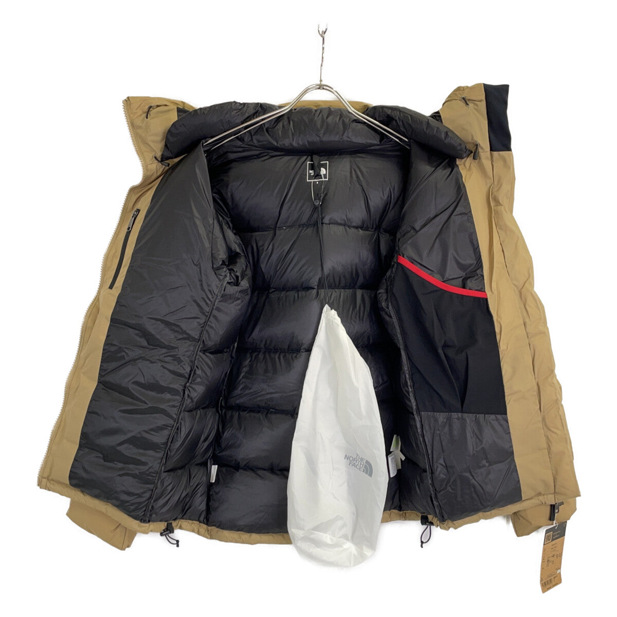 THE NORTH FACE Belayer Parka Down Jacket Tan Nylon Size S