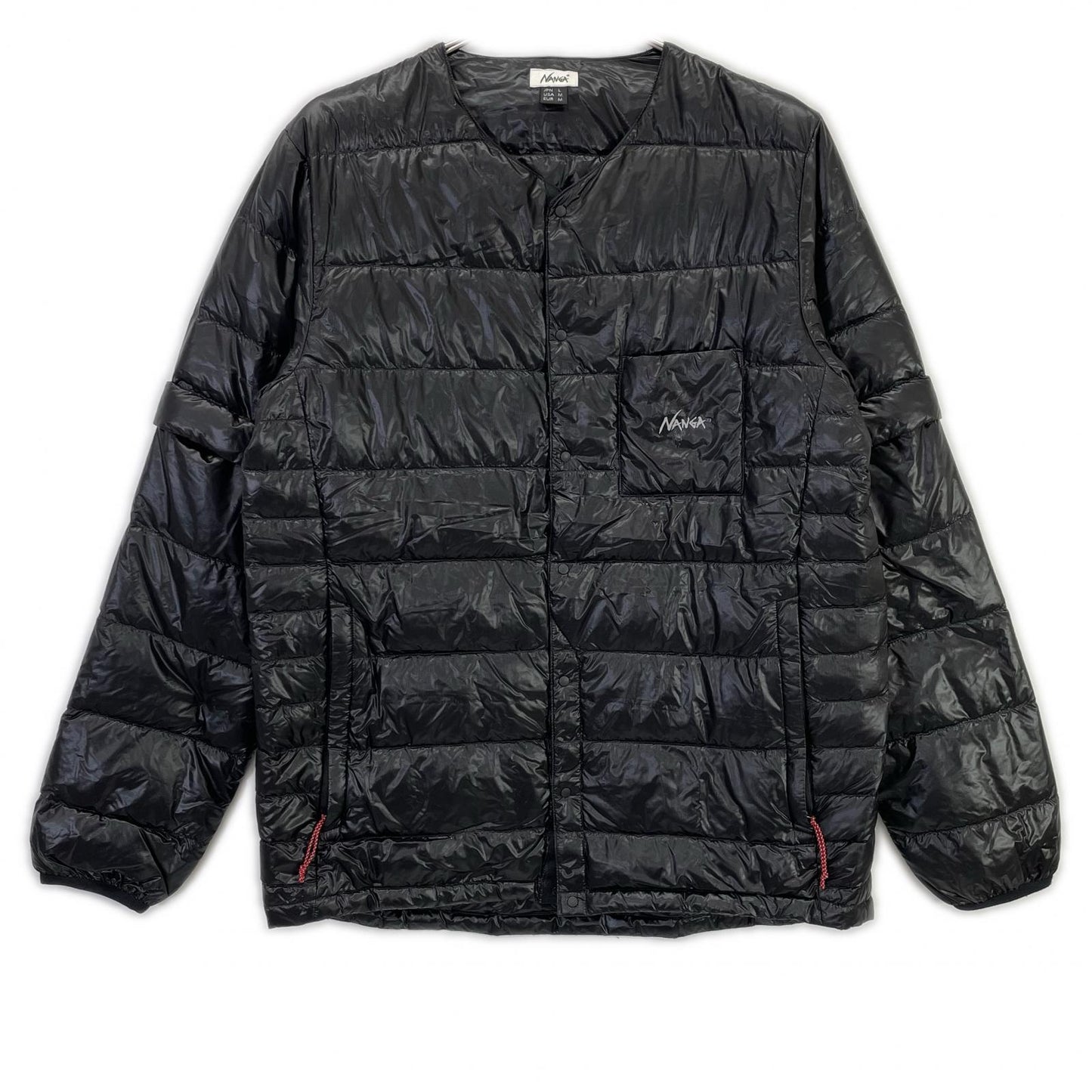 NANGA 2-Way Detachable Down Cardigan Black Nylon Jacket