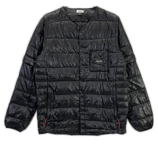 NANGA 2-Way Detachable Down Cardigan Black Nylon Jacket