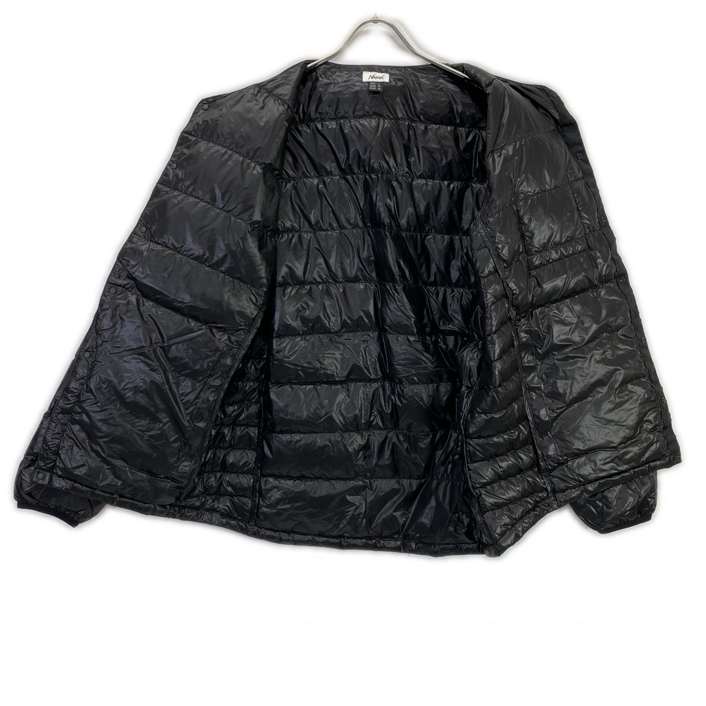 NANGA 2-Way Detachable Down Cardigan Black Nylon Jacket