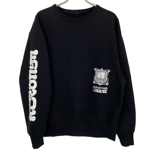 ACRONYM x NESM Back Print Crewneck Black Cotton Size M