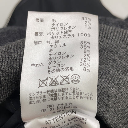 nanamica Reversible Down Blouson Black/Gray Wool Size S