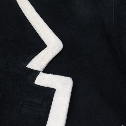 Cinquanta SHIPS 50th Goat Suede Piping Blazer Black Jacket Size 46
