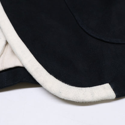 Cinquanta SHIPS 50th Goat Suede Piping Blazer Black Jacket Size 46
