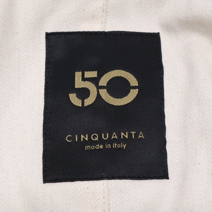 Cinquanta SHIPS 50th Goat Suede Piping Blazer Black Jacket Size 46