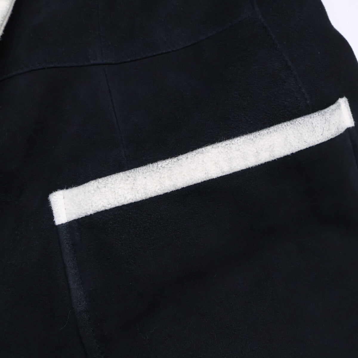 Cinquanta SHIPS 50th Goat Suede Piping Blazer Black Jacket Size 46