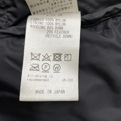 NANGA x URBAN RESEARCH Aurora Down Jacket Brown Nylon Size 38