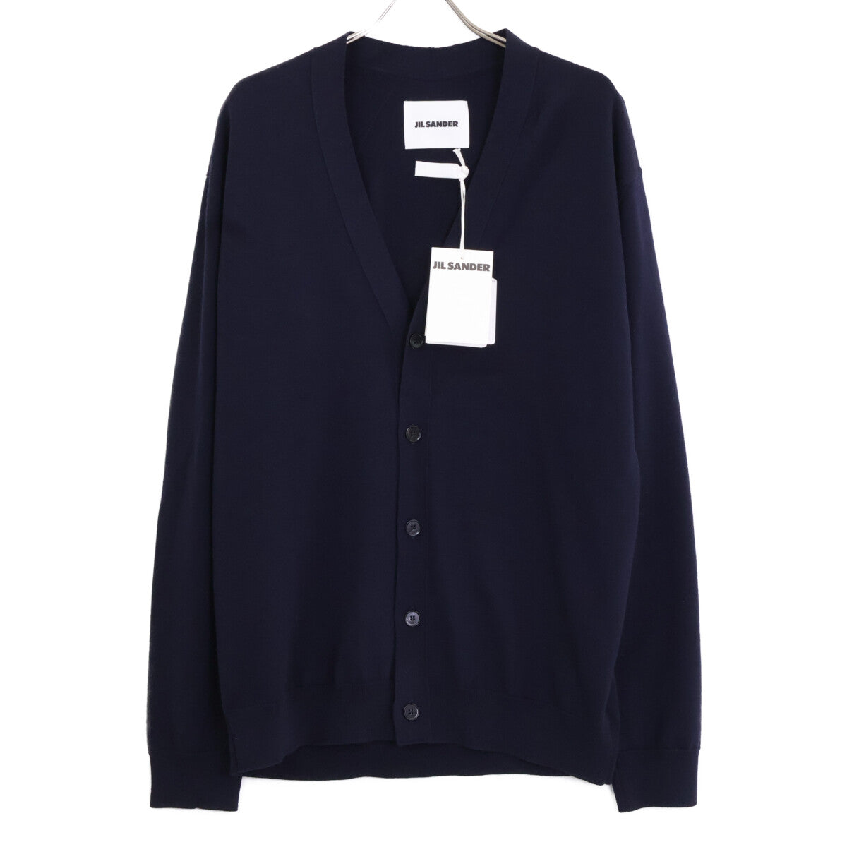 JIL SANDER 24AW Heavy Merino Wool Cardigan Navy Size 48